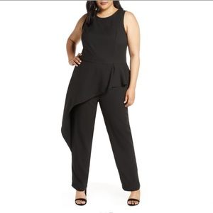 Eloquii Scoop neck Peplum sleeveless Jumpsuit